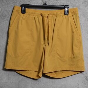 Wellen Shorts Mens Medium Yellow Nylon Stretch Hybrid Mesh Quick Dry Huckberry